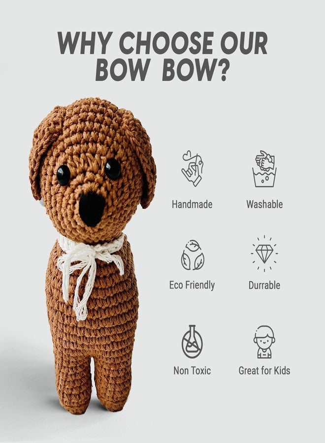 Kind Strings Handmade Crochet Dog Soft Toy - Plush Stuffed Animal for Babies & Kids - Montessori Gift for Baby Girl or Boy - Safe, Cute & Adorable Nursery Decor - Image 4